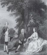 Thomas Gainsborough Jonathan Tyers with his daughter and son-in-law,Elizabeth and John Wood china oil painting reproduction